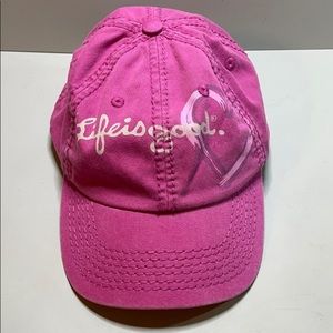 Life Is Good Pink Heart Ball Cap adjustable